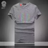 versace jeans tshirt imprime new multicolore gray